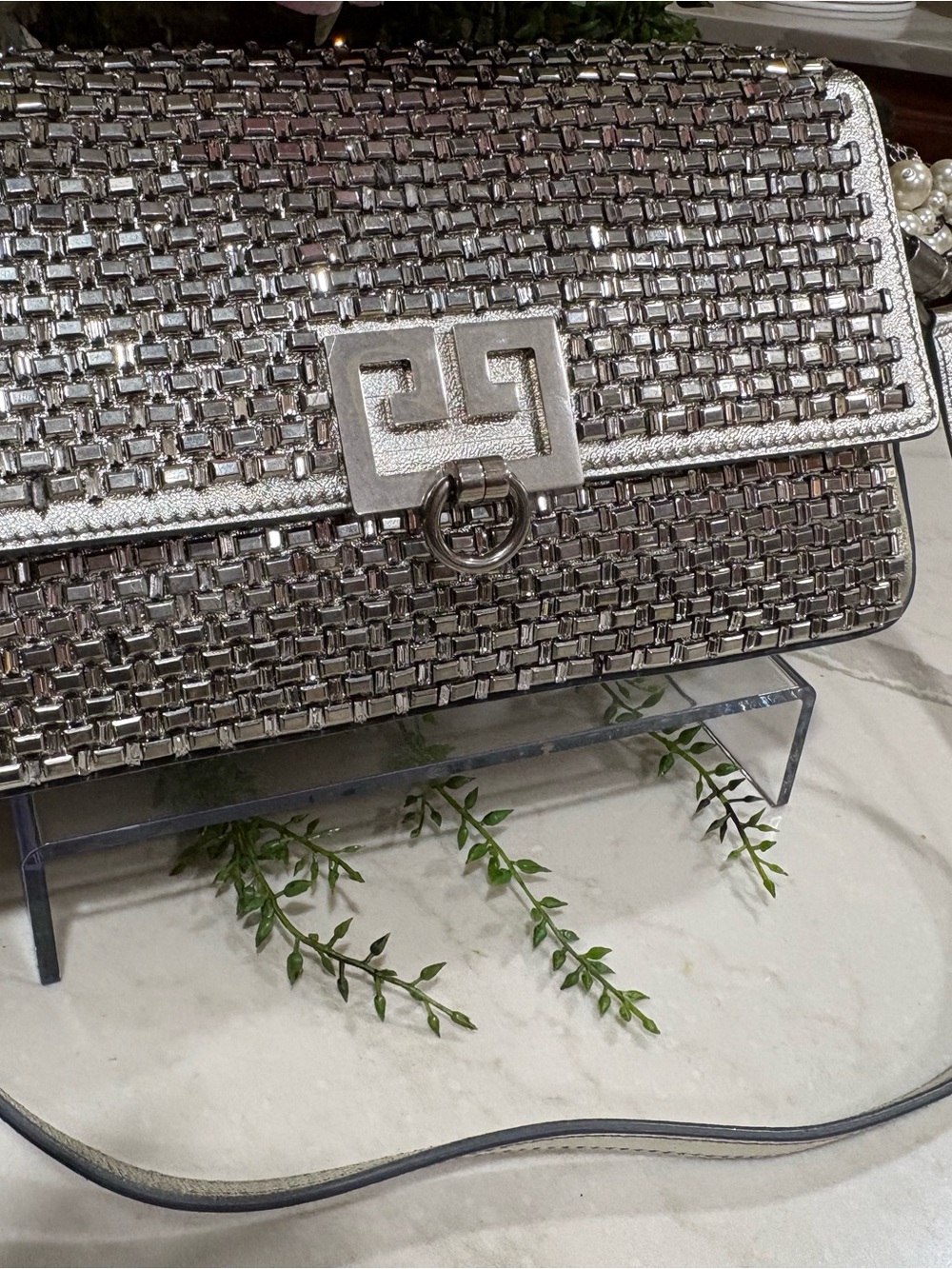 Givenchy Silver with Crystal crossbody bag - Picture 2 of 16